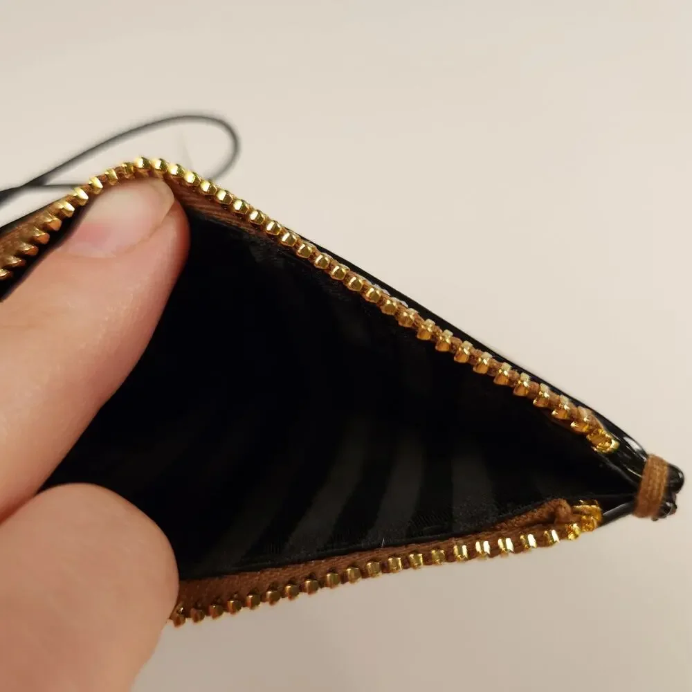 Victoria's Secret Brown Faux Leather Card Case Keychain Wallet VS Logo New - Picture 5 of 7